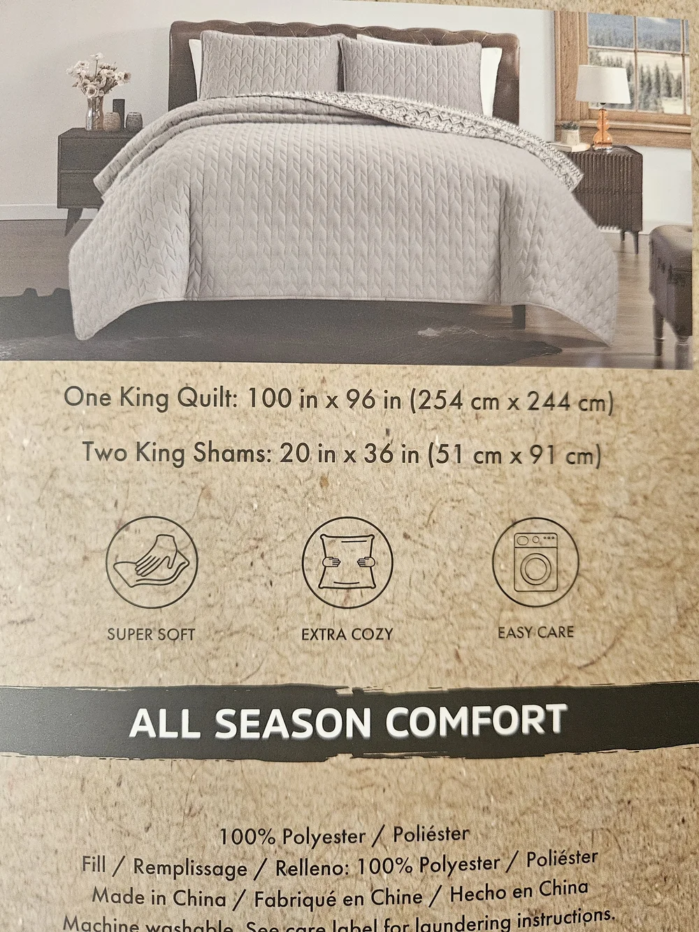 Wrangler 3-Piece King Quilt Set | NWT | Reversible Western Horse Print